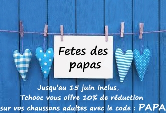 Fete des papas chaussons en cuir souple TchooC